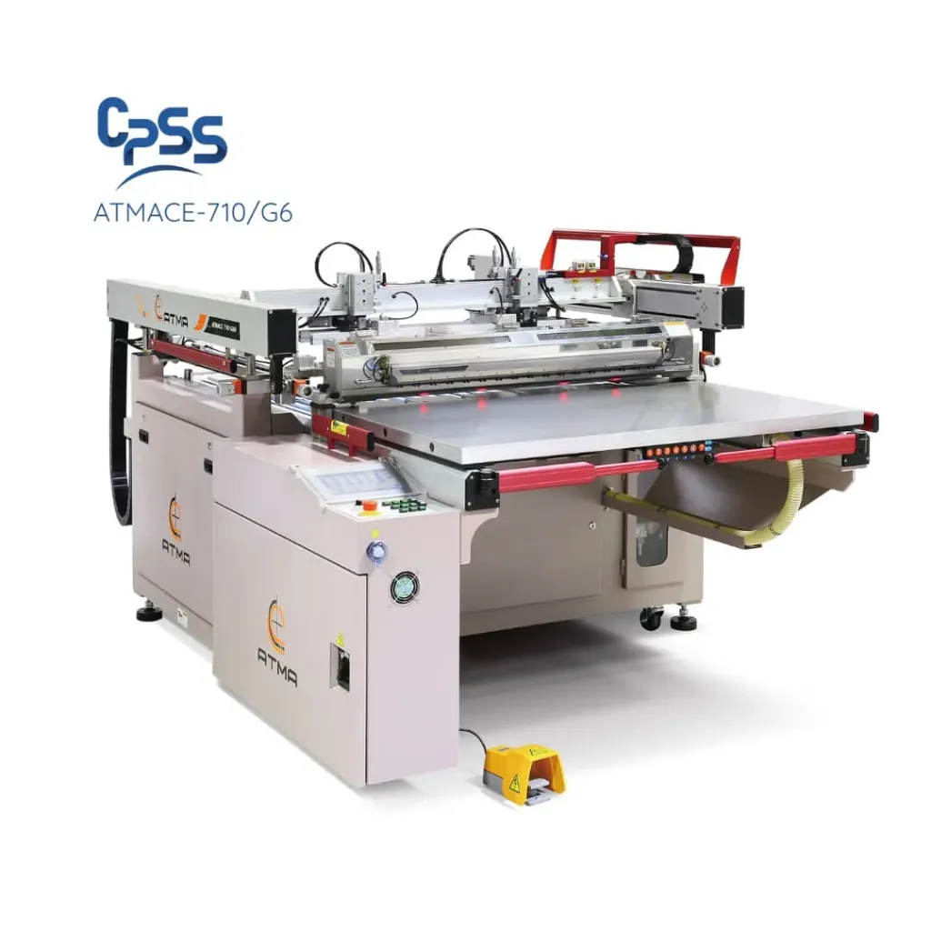 ATMACE 710/G(6) - Machine de sérigraphie 3/4 automatique à table sortante ATMA