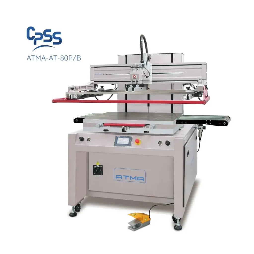 AT-80PB - Machine d'impression par sérigraphie 3/4 automatique avec convoyeur ATMA