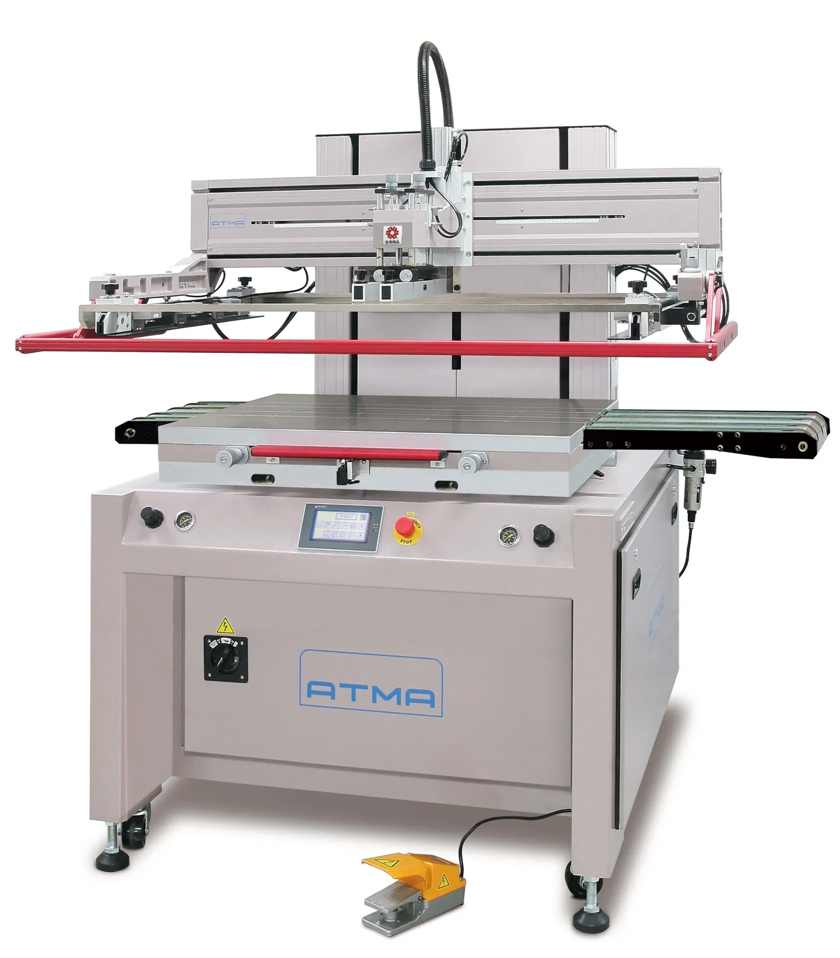 [AT-80P/B] AT-80P/B - Machine de sérigraphie semi-automatique avec convoyeur de sortie