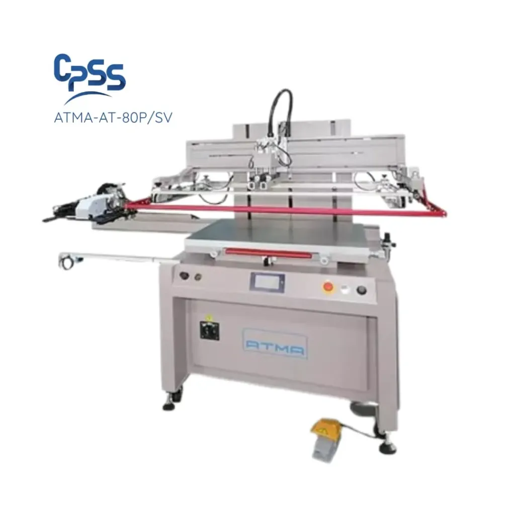 AT-80P/SV - Machine de sérigraphie 3/4 automatique avec déchargement par ventouses ATMA