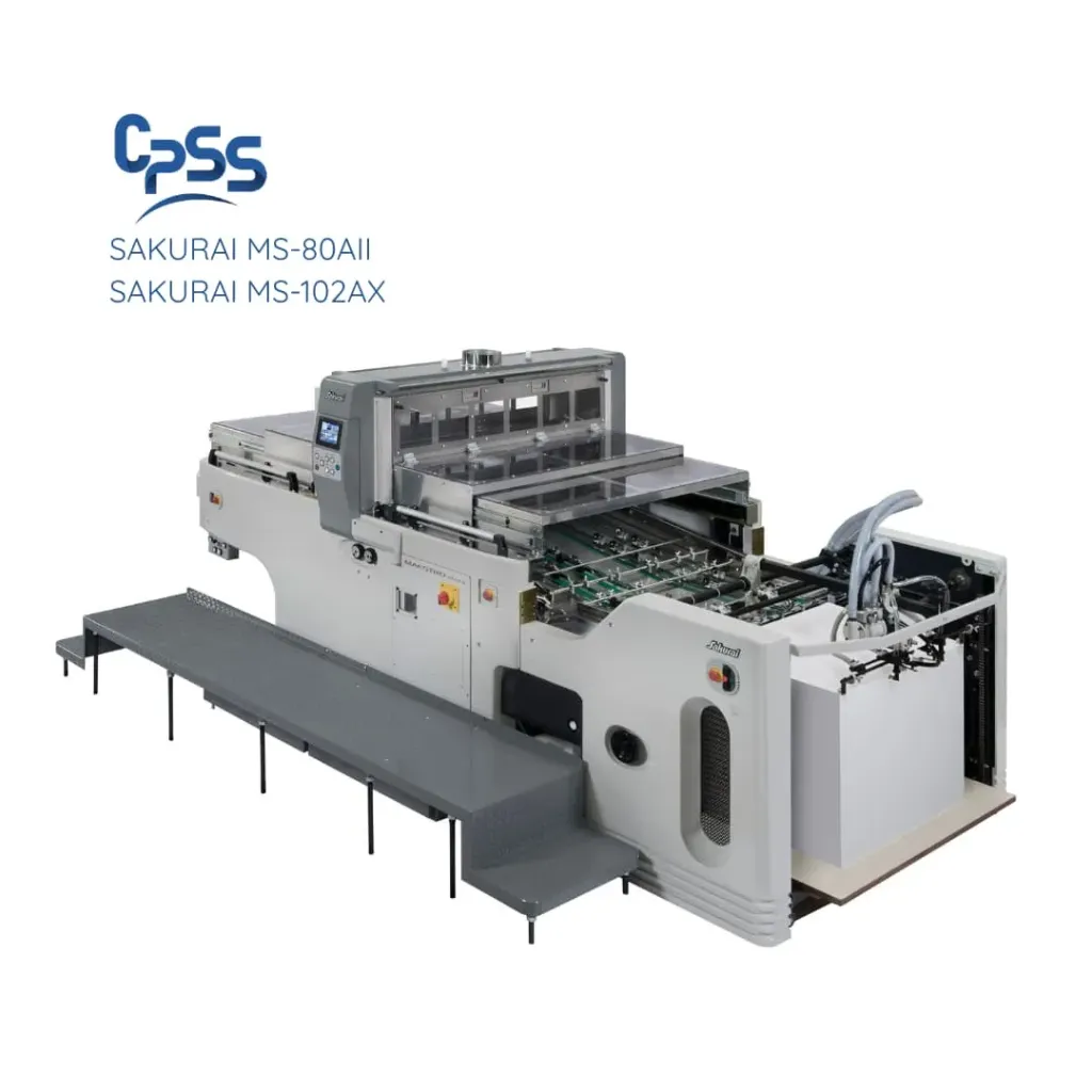 SAKURAI MS80AII et MS102AX - Machine de sérigraphie à cylindre stop